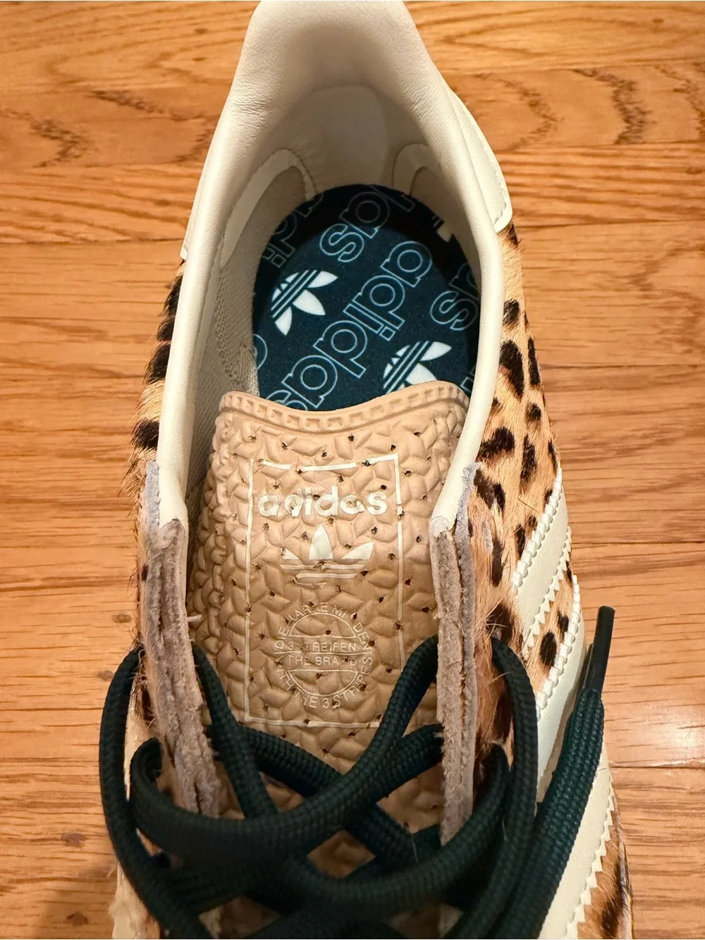 Adidas Women's Leopard Print Gazelle Sneakers in Brown